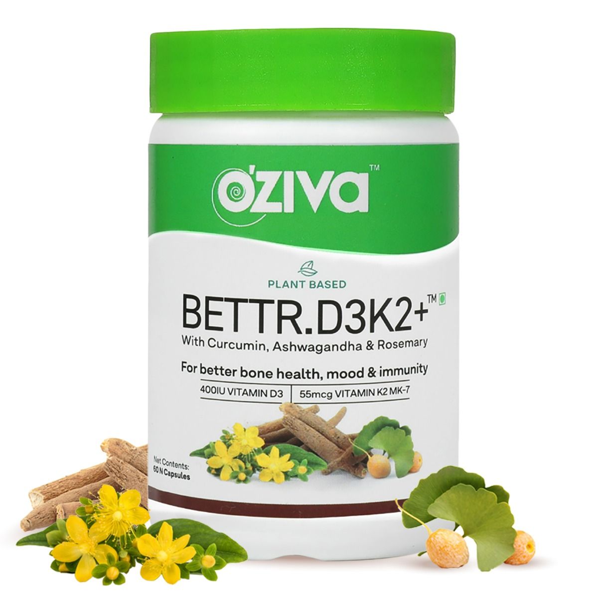 Buy OZiva Bettr.D3K2+, 60 Capsules Online