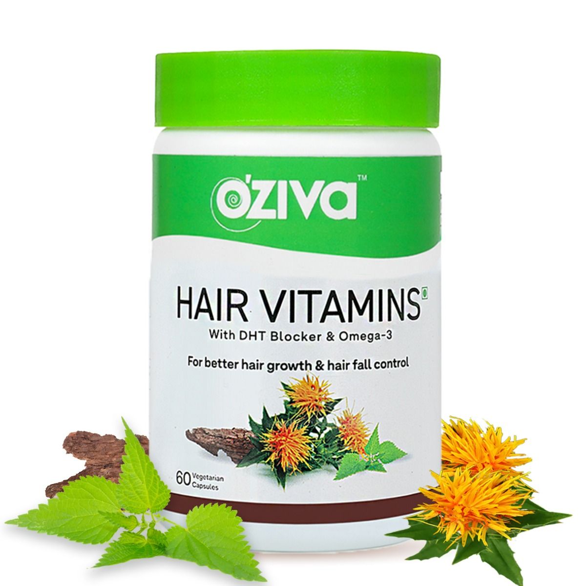 OZiva Hair Vitamins, 60 Capsules, Pack of 1 