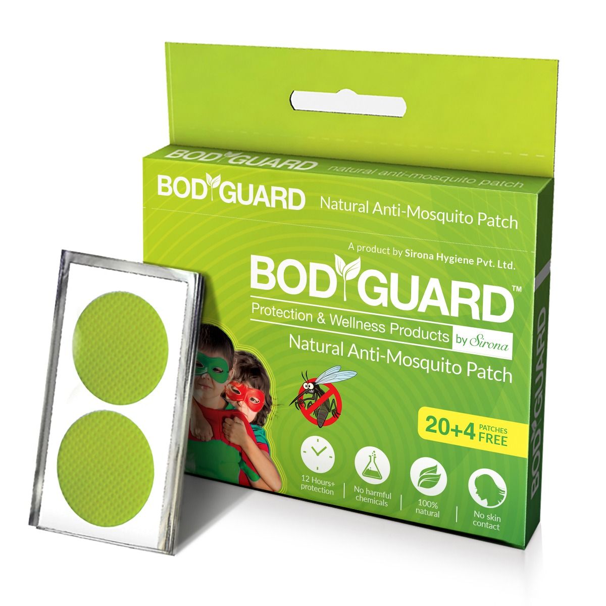 Buy Bodyguard Premium Natural Anti-Mosquito Patches, 24 Count (20 + 4 Free) Online