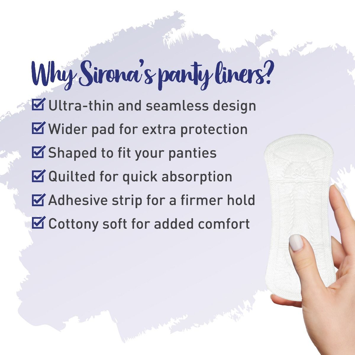 Sirona Dry Comfort Panty Liners Small, 60 Count, Pack of 1 