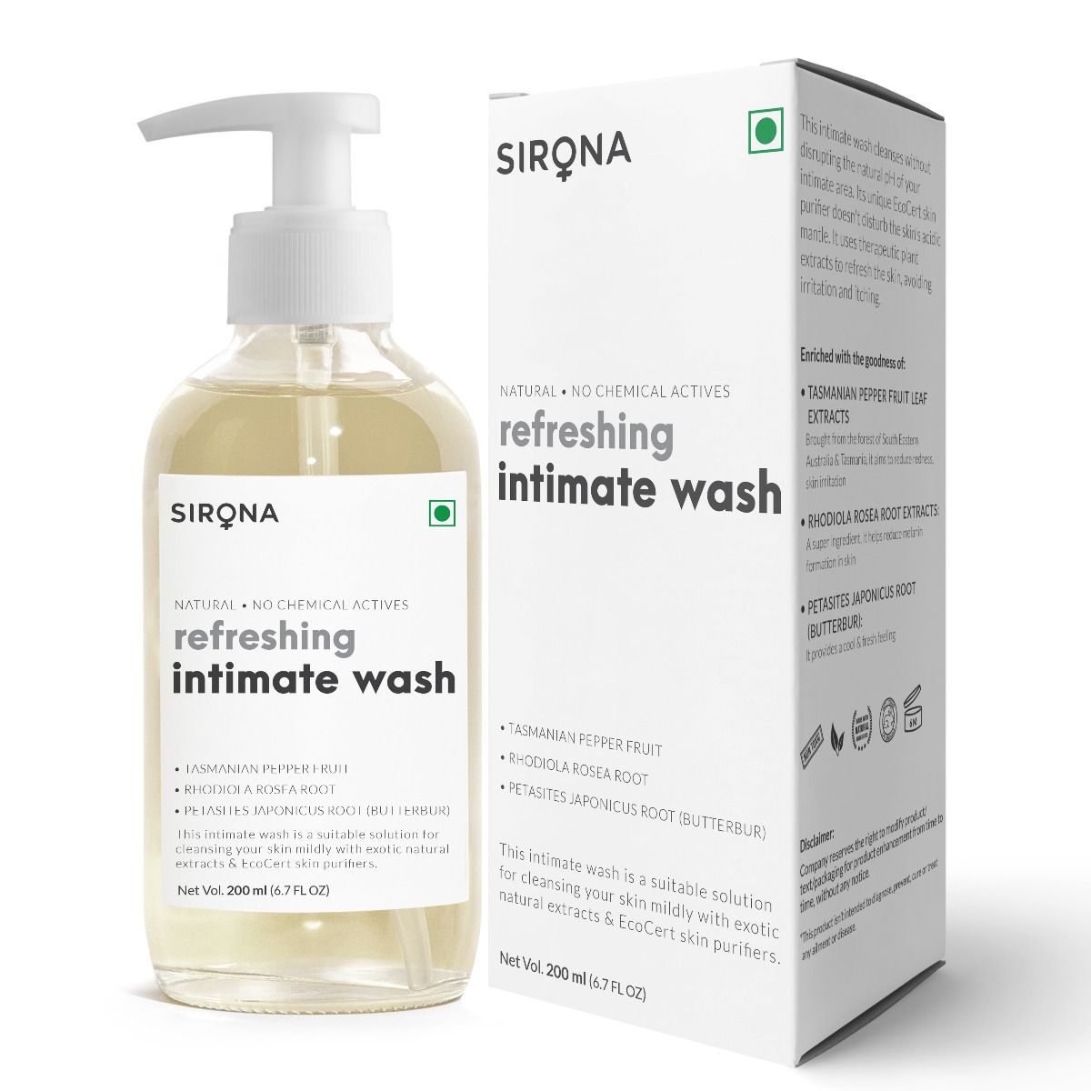 Sirona Refreshing Intimate Wash, 200 ml, Pack of 1 