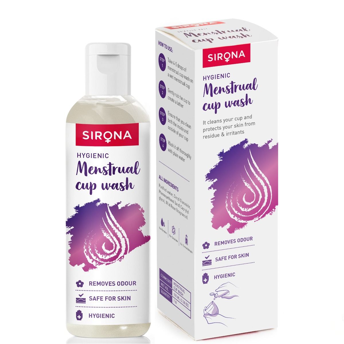 Buy Sirona Hygienic Menstrual Cup Wash, 100 ml Online