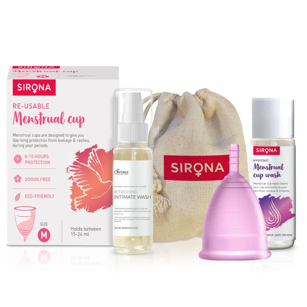 Buy Sirona Reusable Menstrual Cup Medium, 1 Kit Online