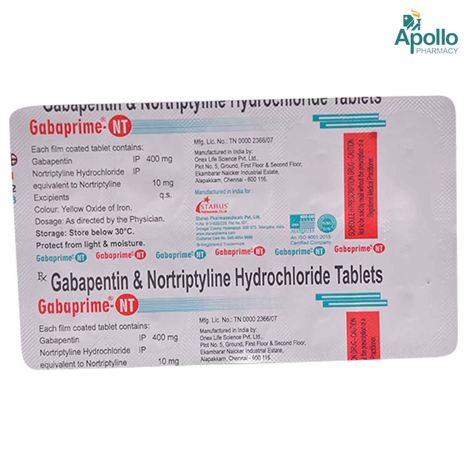 Gabaprime Nt Tablet Price Uses Side Effects Composition Apollo Pharmacy
