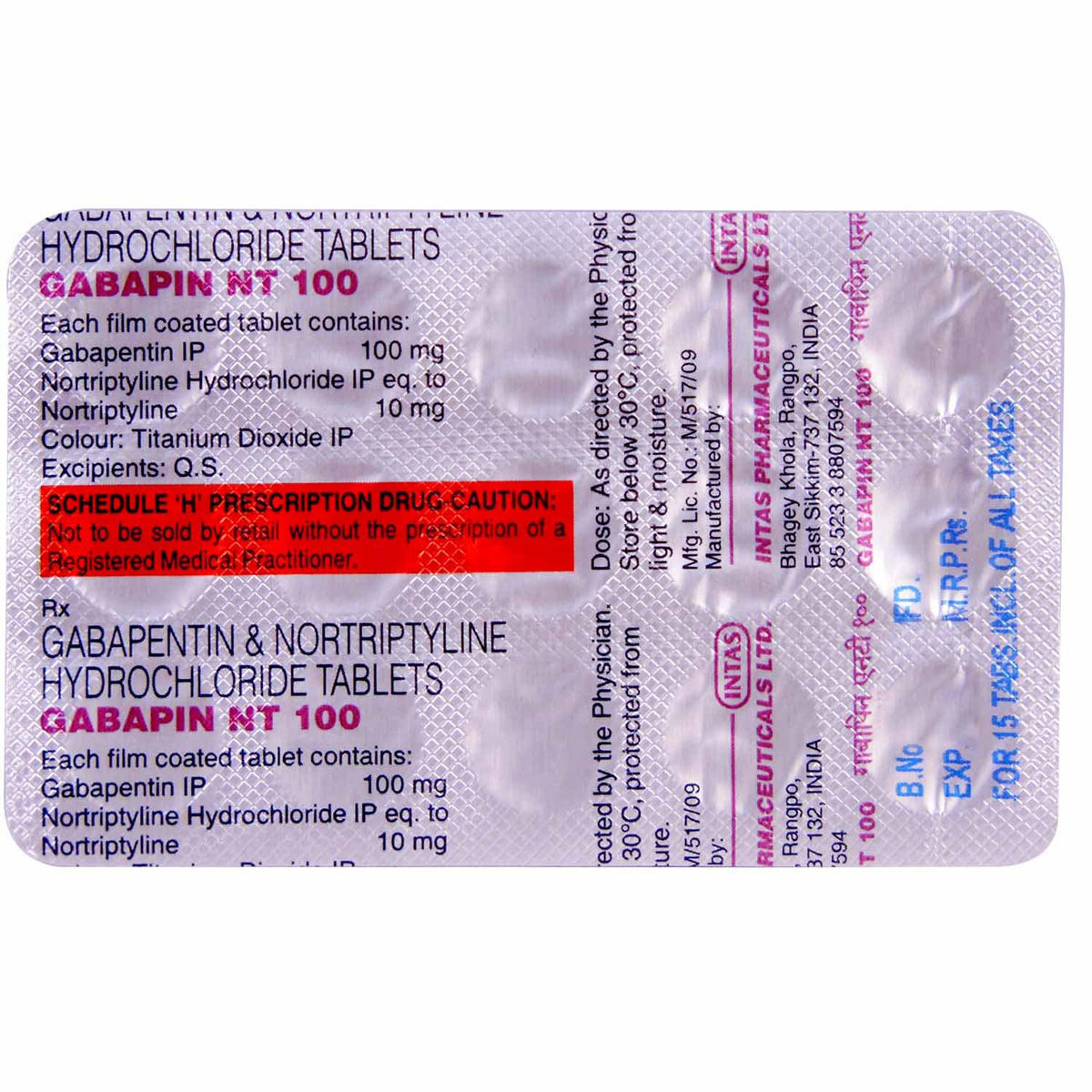gabapentin nt uses