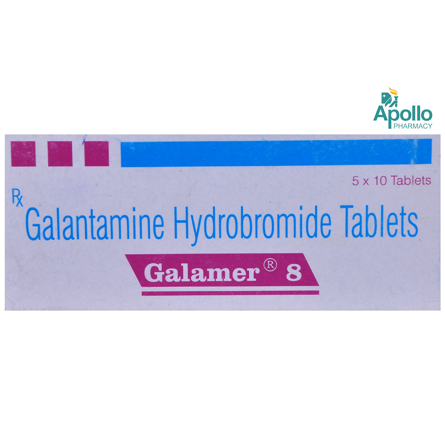 GALAMER 8MG TABLET, Pack of 10 TABLETS
