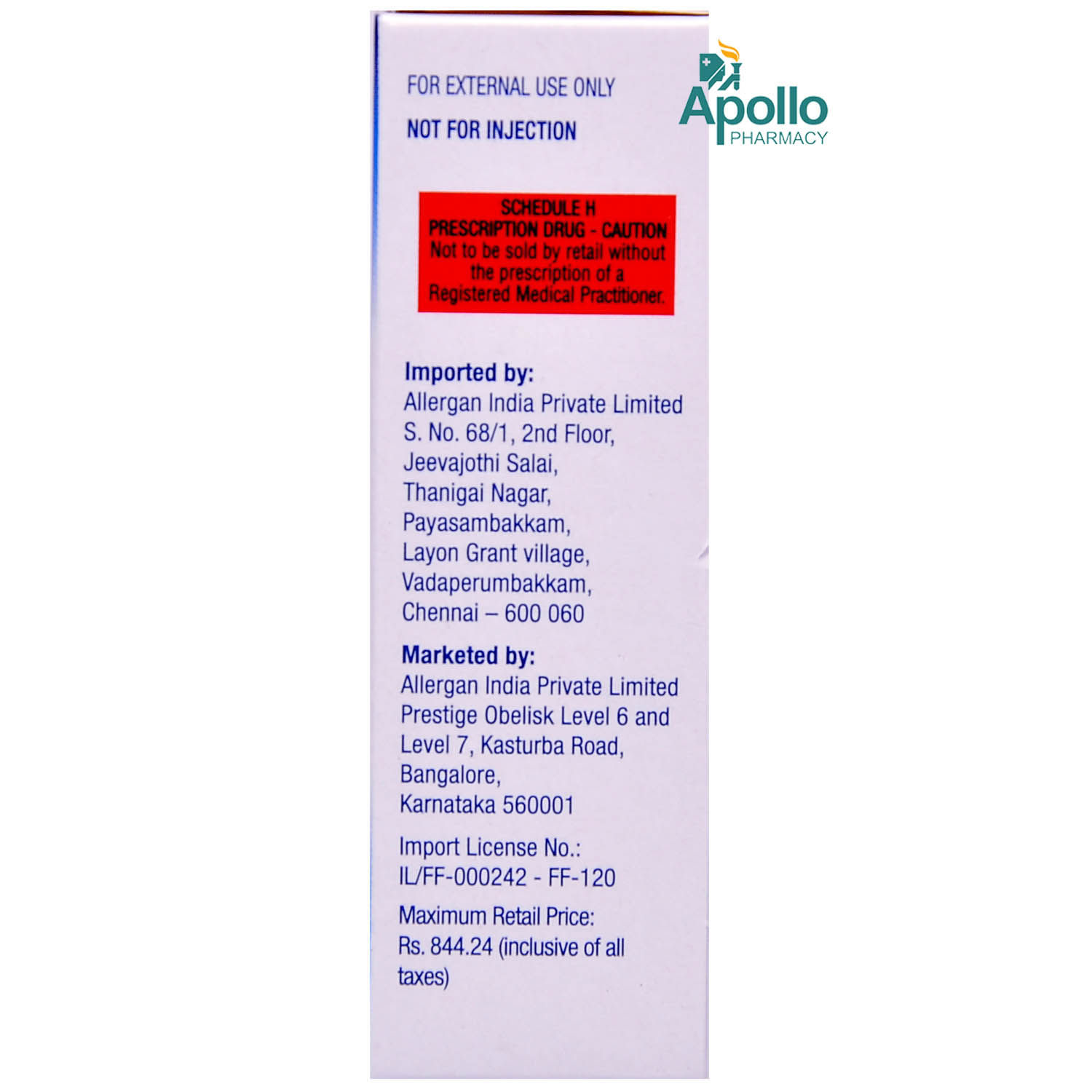 Ganfort Eye Drops 3 ml Price, Uses, Side Effects, Composition Apollo