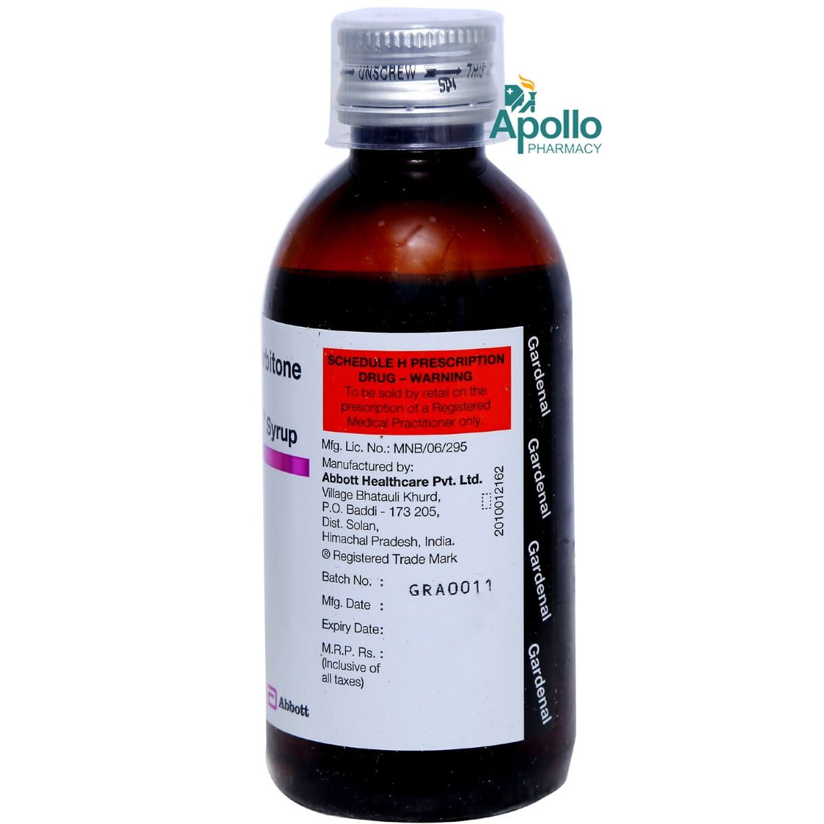 Gardenal Syrup 100 ml Price, Uses, Side Effects, Composition Apollo