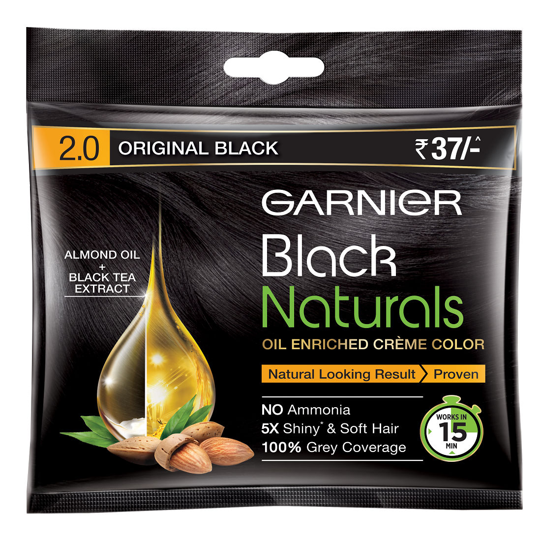 Buy Garnier Black Naturals, Original Black, Shade 2.0, 20 ml Online
