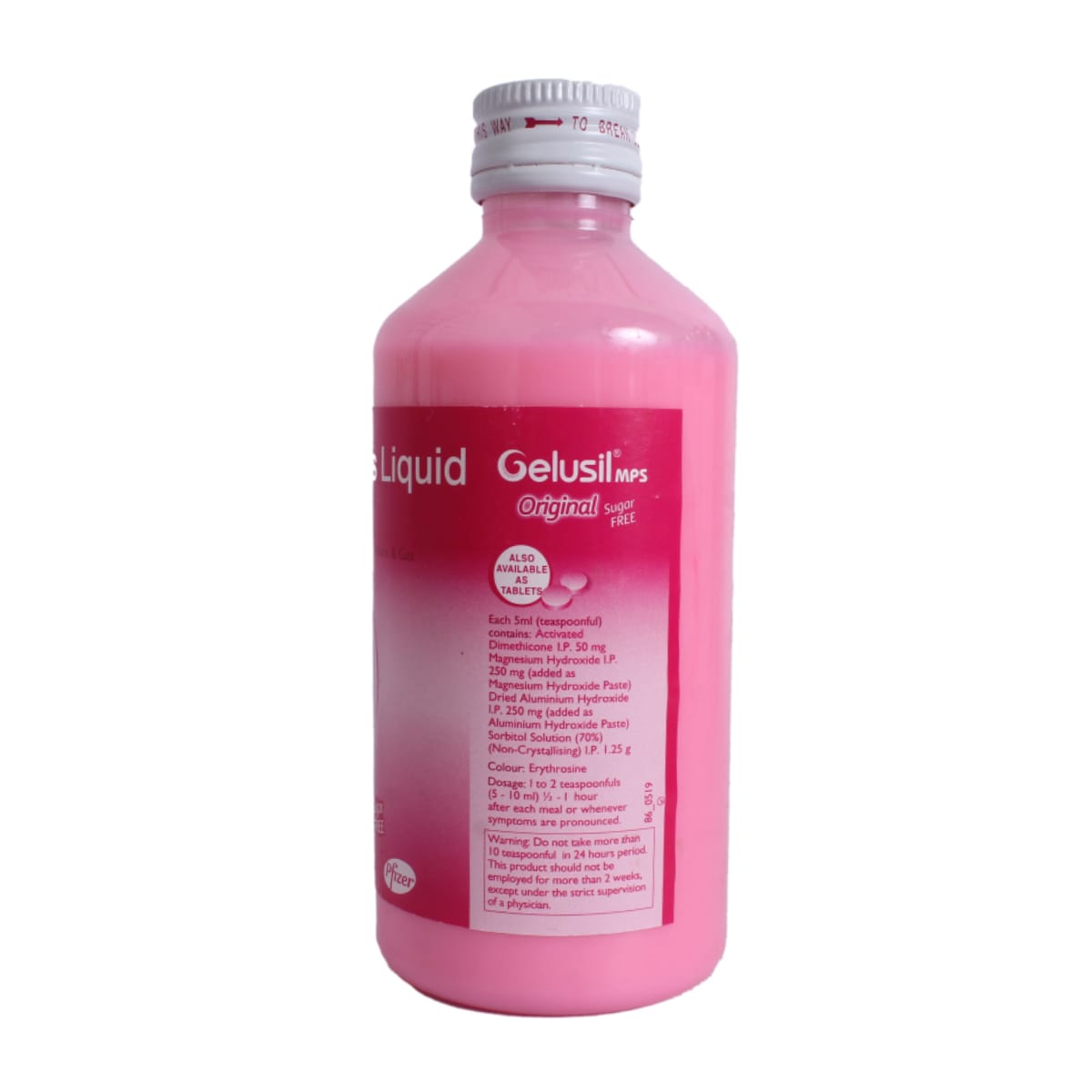 Gelusil MPS Original Sugar Free Mint Liquid 200 ml Price, Uses, Side