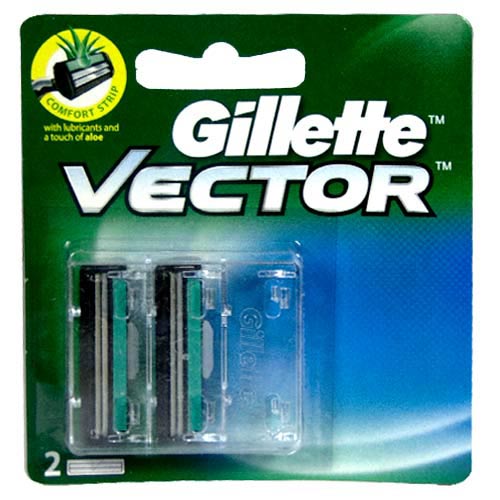Gillette Vector Cartridge, 2 Count, Pack of 1 