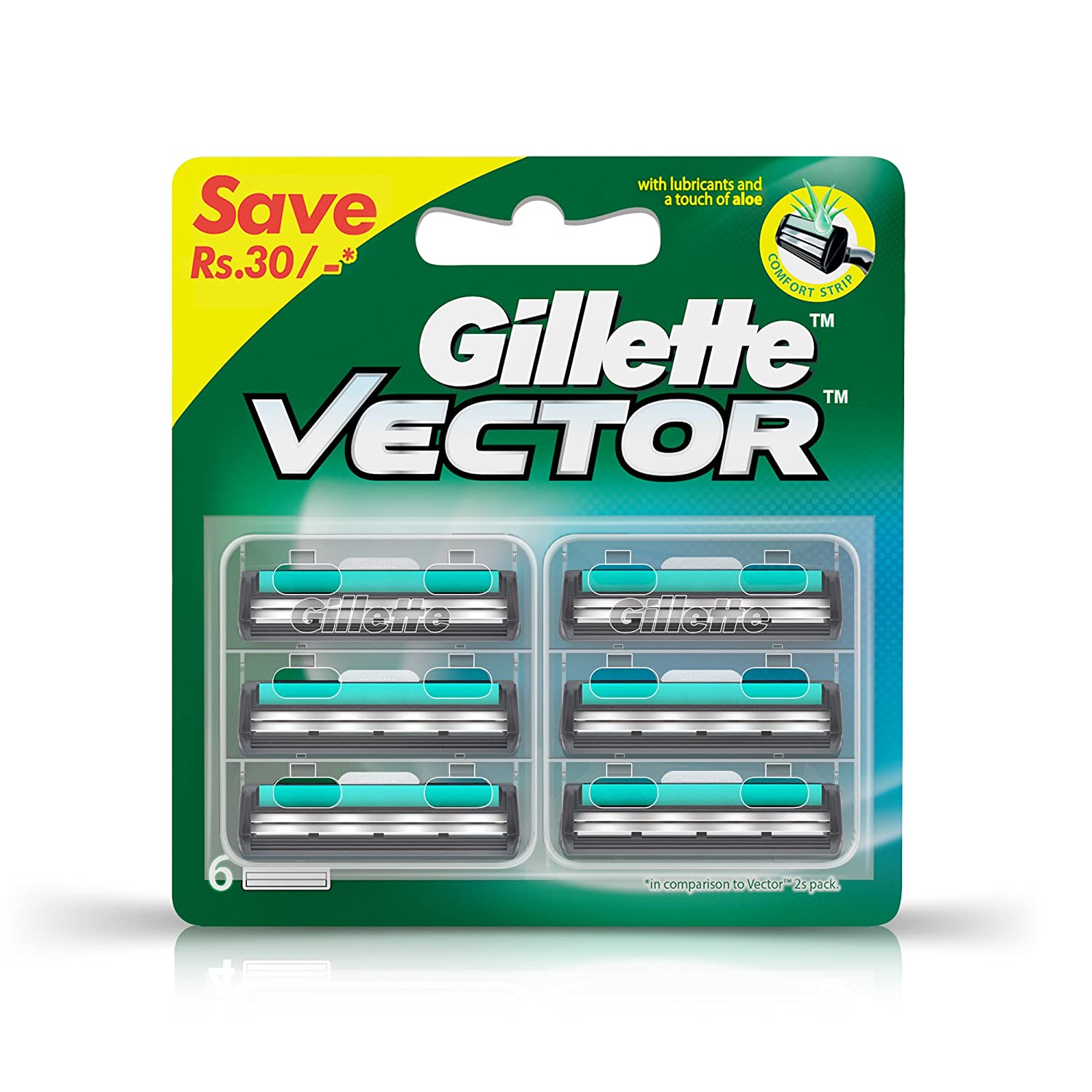Buy Gillette Vector Cartridge, 6 Count Online