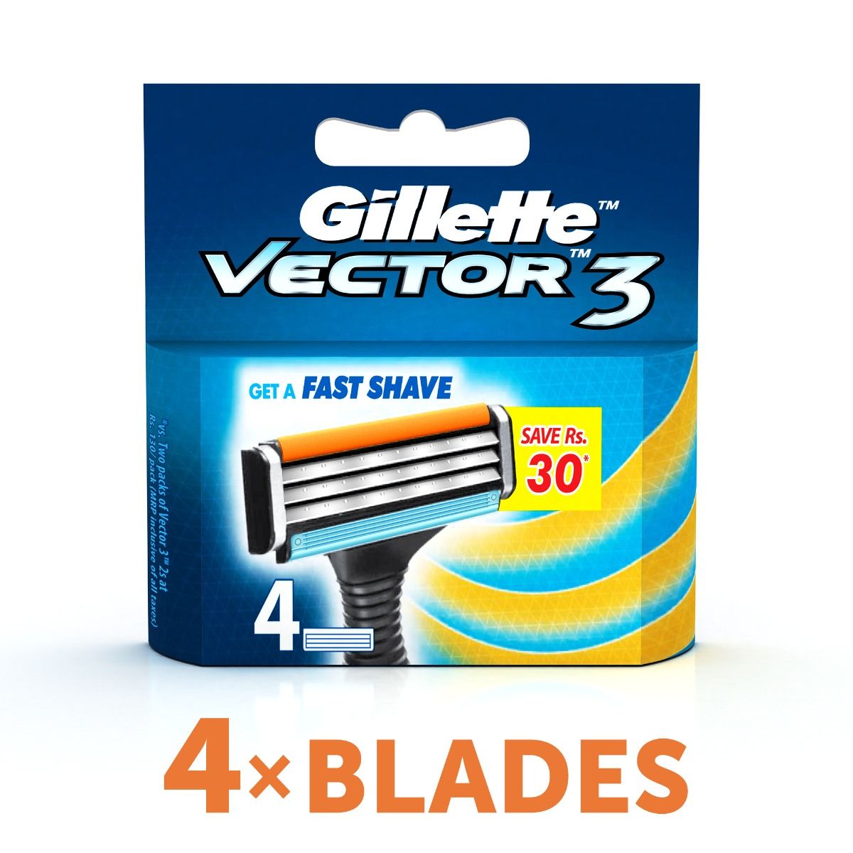 Buy Gillette Vector 3 Manual Shaving Razor Cartridges, 4 Count Online
