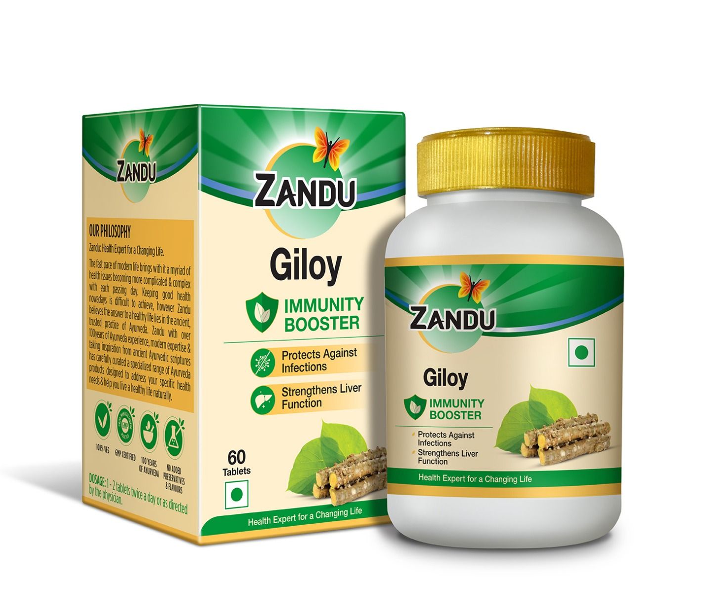 Buy Zandu Giloy Immunity Booster- 60 Veg Capsules Online