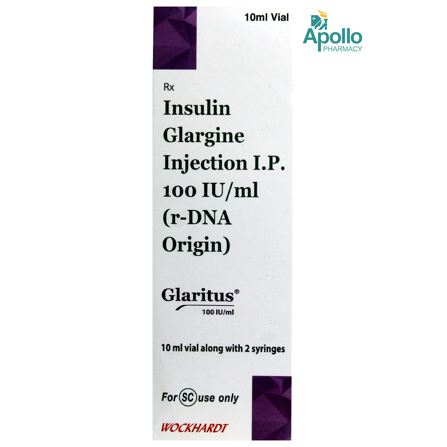 GLARITUS 100IU VIAL INJECTION 10ML , Pack of 1 INJECTION
