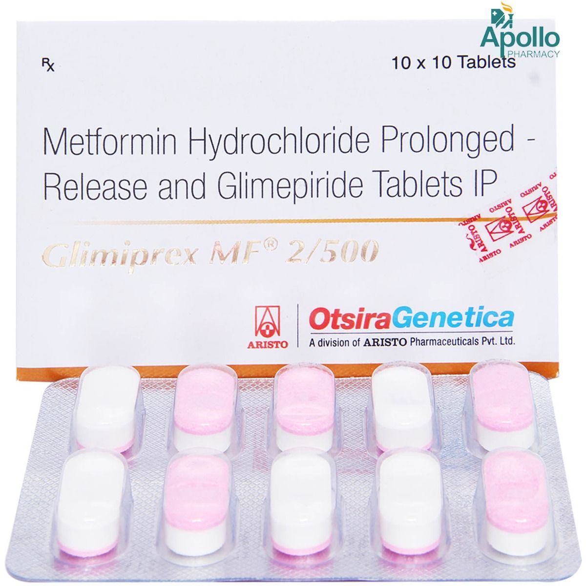 Glimiprex Mf 2 500 Tablet 10 S Price Uses Side Effects Composition Apollo Pharmacy