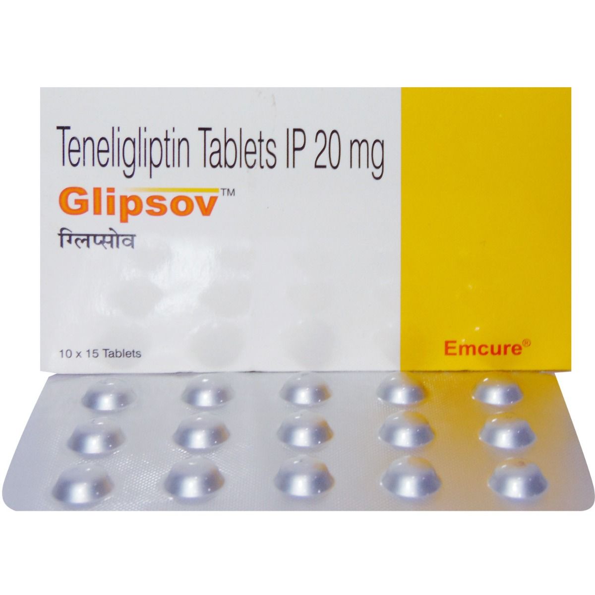 Glipsov Tablet 15's, Pack of 15 TABLETS