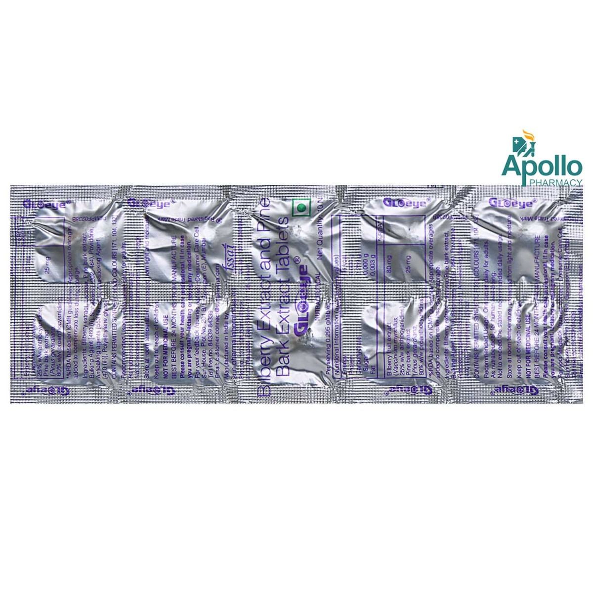 Gloeye Tablet 10&rsquo;s Price, Uses, Side Effects, Composition - Apollo Pharmacy