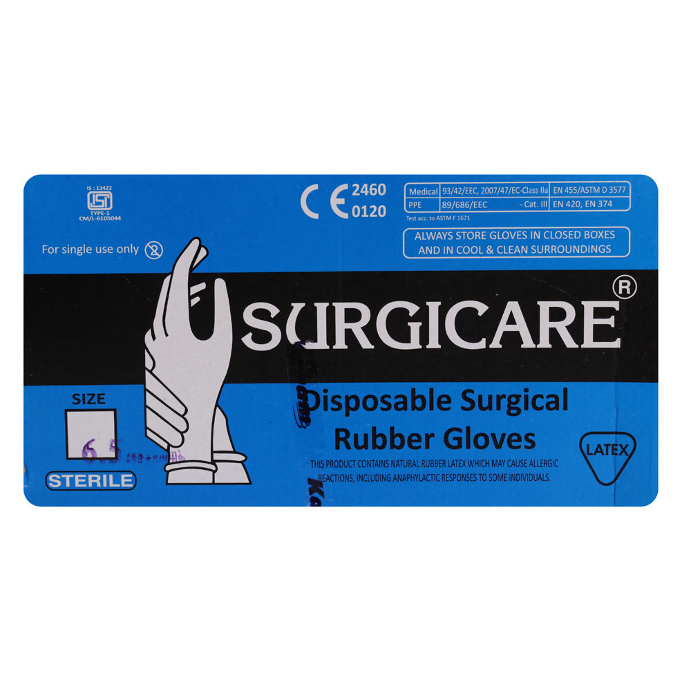Gloves Surgicare 6.5,  1 Count, Pack of 1 