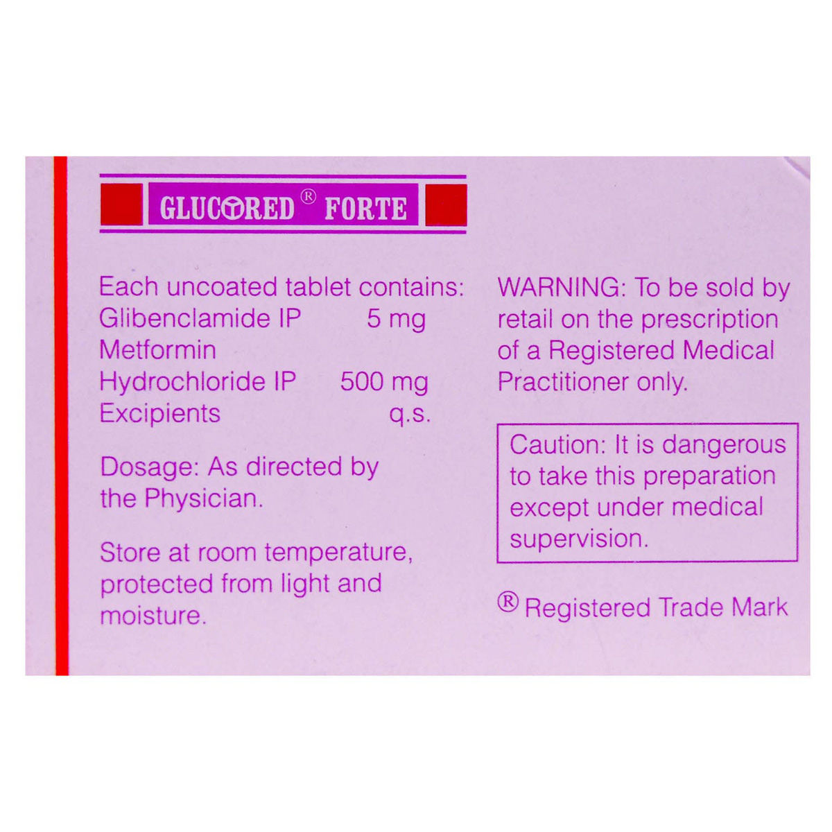 Glucored Forte Tablet 10's Price, Uses, Side Effects, Composition ...