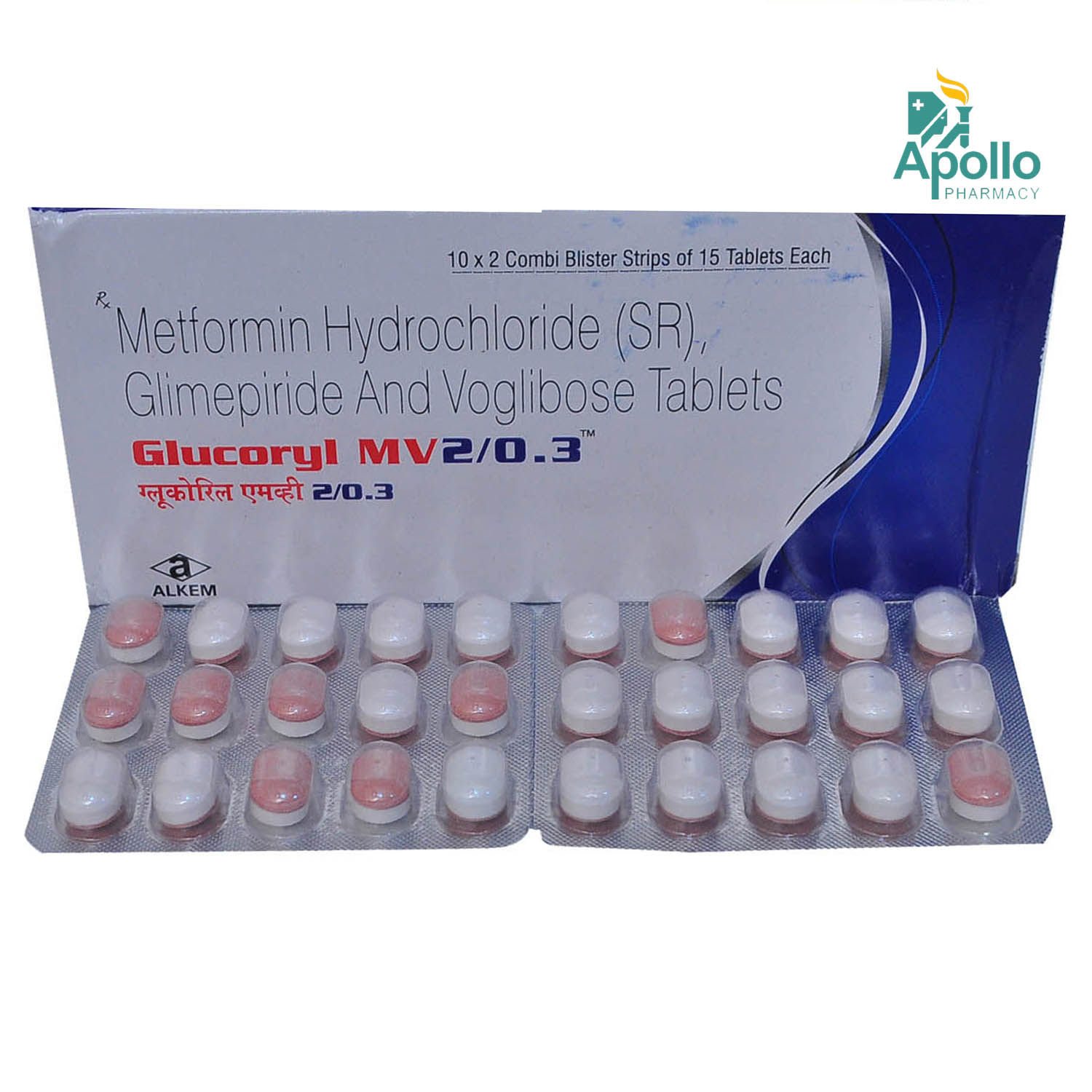Glucoryl MV 2/0.3 Tablet 15's, Pack of 15 TABLETS