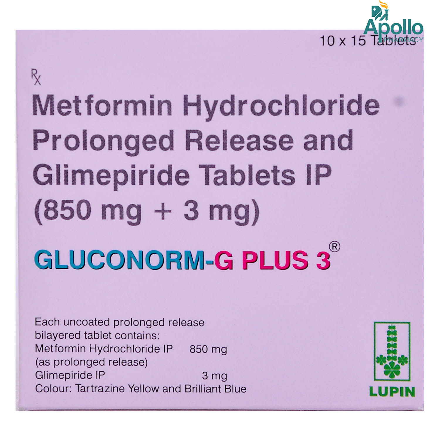 Gluconorm-G Plus 3mg Tablet 15's Price, Uses, Side Effects, Composition ...