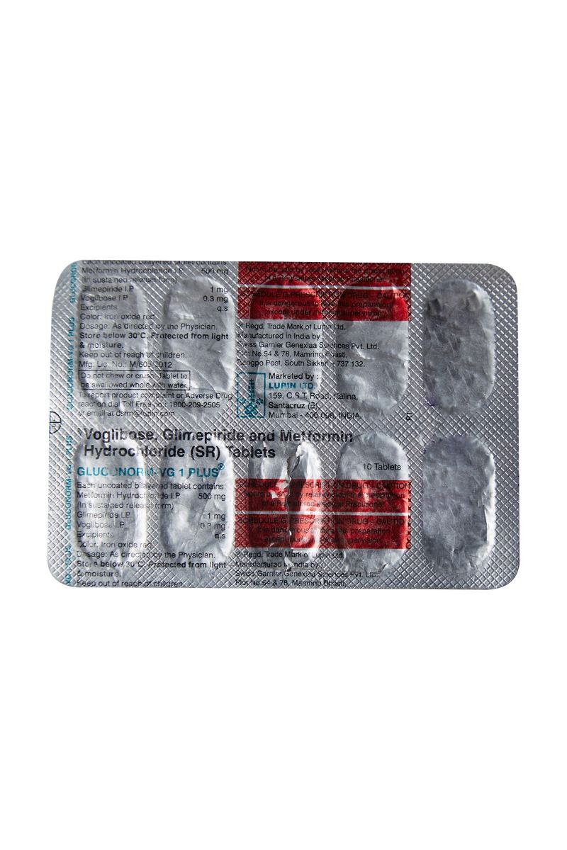 Gluconorm-VG 1 Plus Tablet 15's Price, Uses, Side Effects, Composition ...