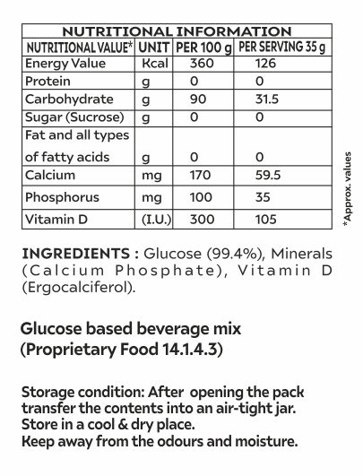 Apollo Life Glucose-D Instant Energy Drink, 100 gm Refill Pack, Pack of 1 