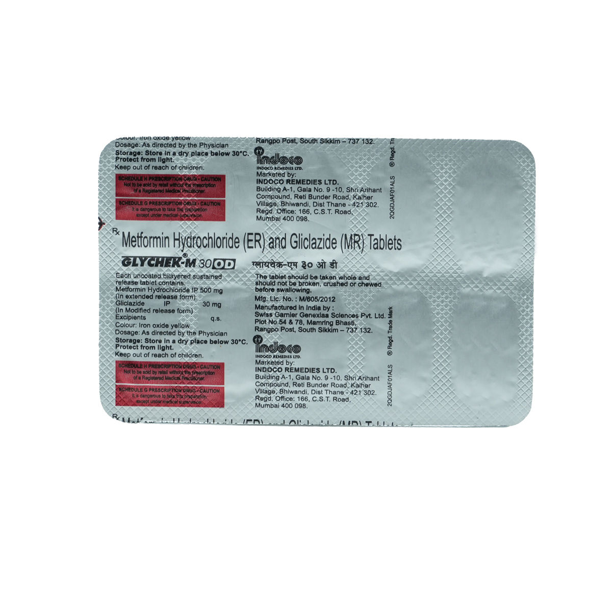 Glychek-M 30 Od Tablet 10s Price, Uses, Side Effects, Composition ...