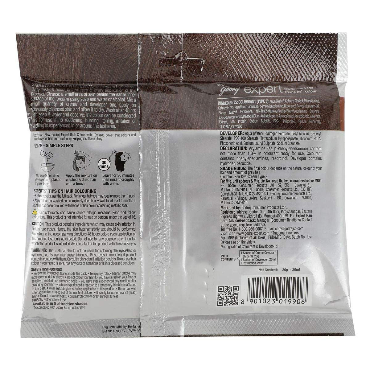 Godrej Expert Rich Creme Natural Brown  Hair Colour, 1 Kit Price, Uses,  Side Effects, Composition - Apollo Pharmacy