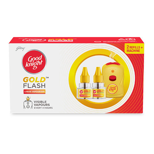 Good Knight Gold Flash Mosquito Repellent Refill, 90 ml (2 x 45 ml), Pack of 1 