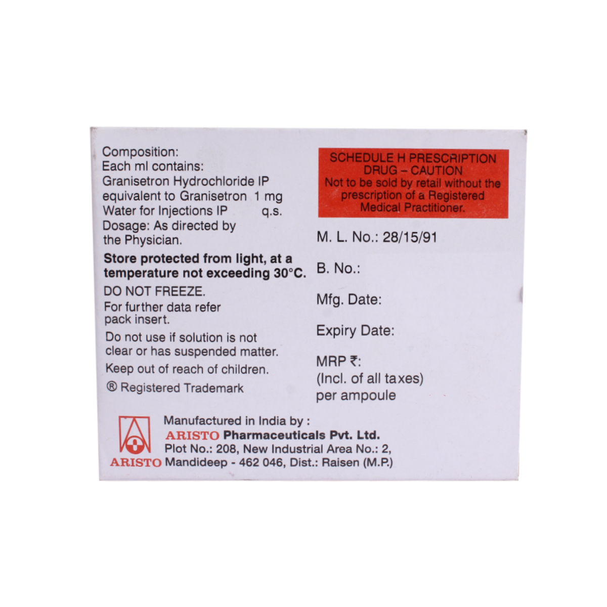 GRANDEM 1MG INJECTION 1ML, Pack of 1 Injection