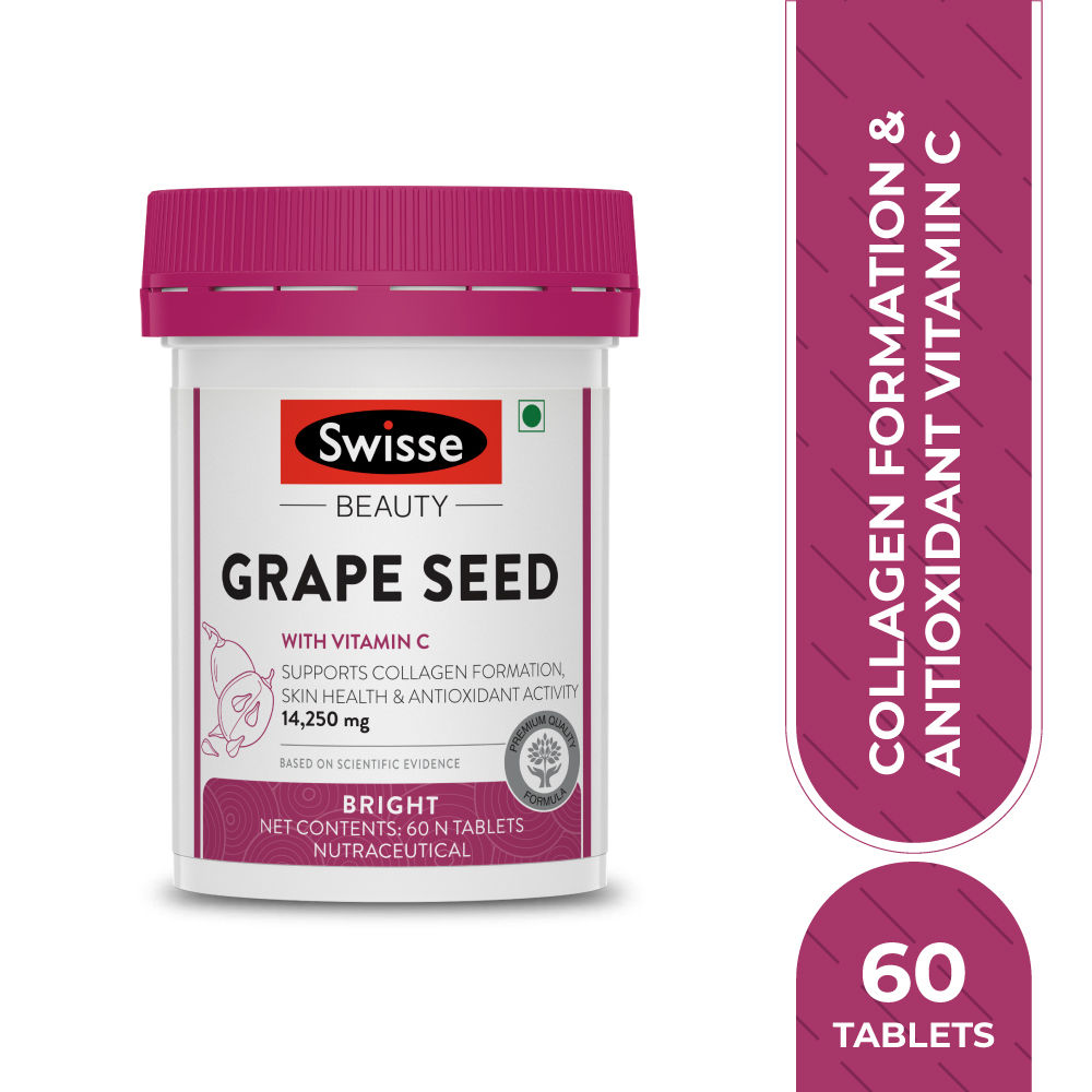 Buy Swisse Beauty Grape Seed with Vitamin C 14250 mg, 60 Tablets Online
