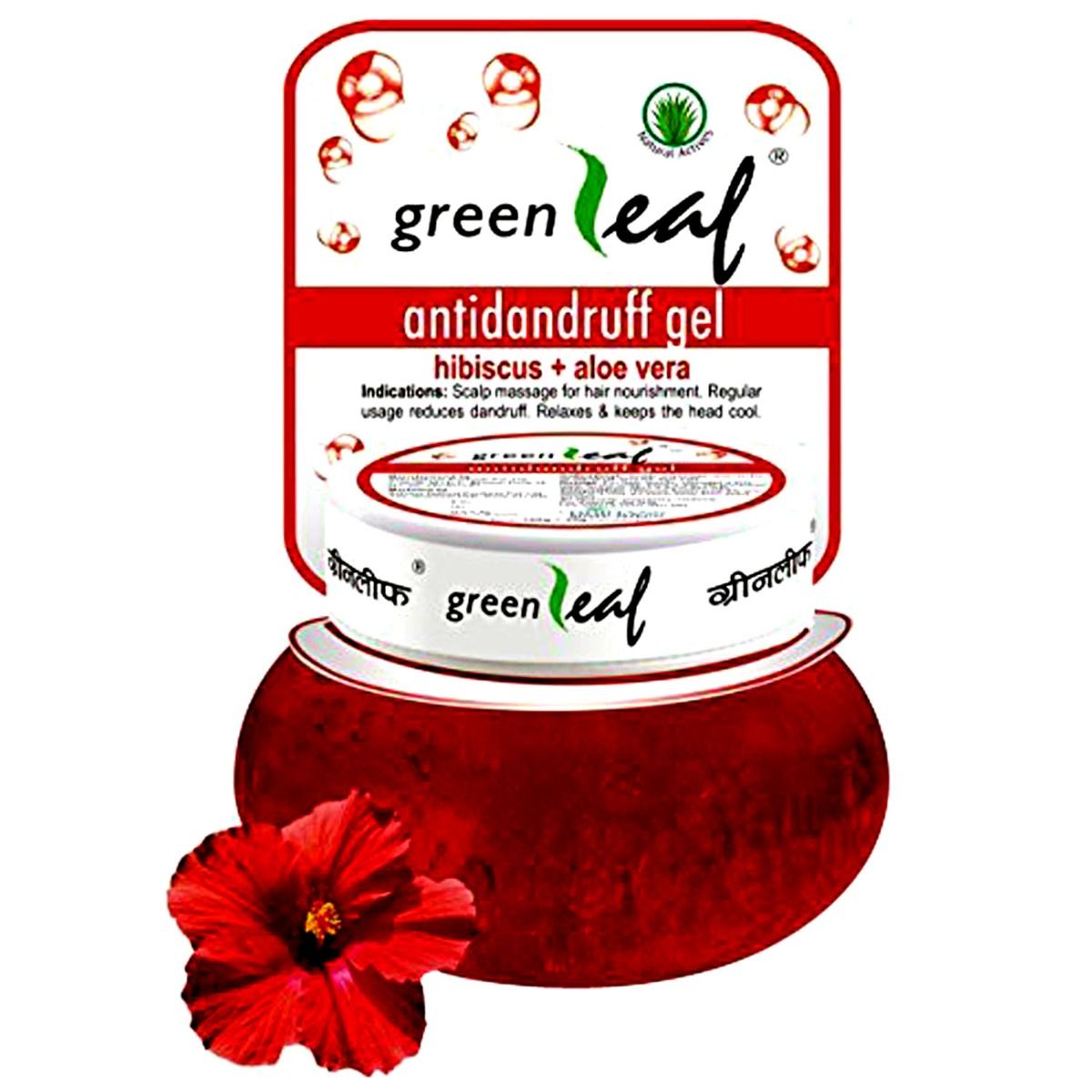 Buy Green Leaf Anti-Dandruff Hibiscus + Aloe Vera Hair Gel, 120 gm Online