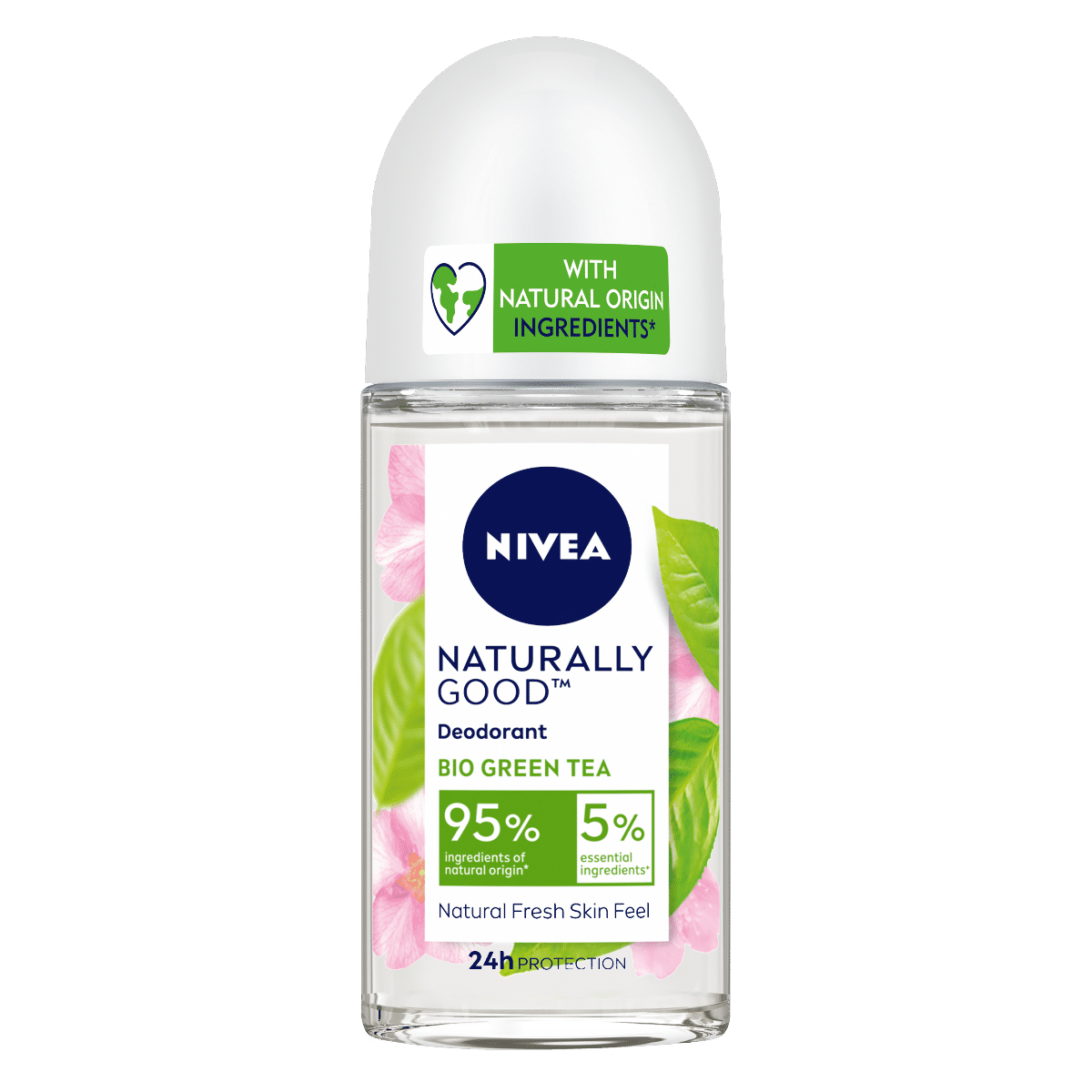 Nivea Naturally Good Bio Green Tea Roll On Deodorant, 50 ml, Pack of 1 