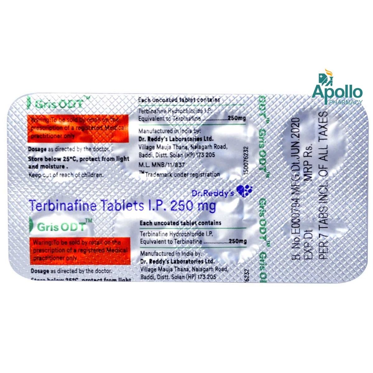 Gris ODT Tablet 7's Price, Uses, Side Effects, Composition Apollo Pharmacy