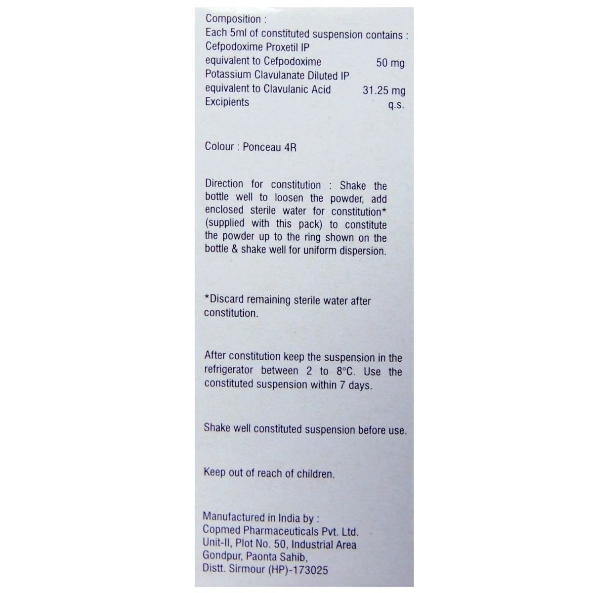 Gudcef CV Dry Syrup 30 ml Price, Uses, Side Effects, Composition