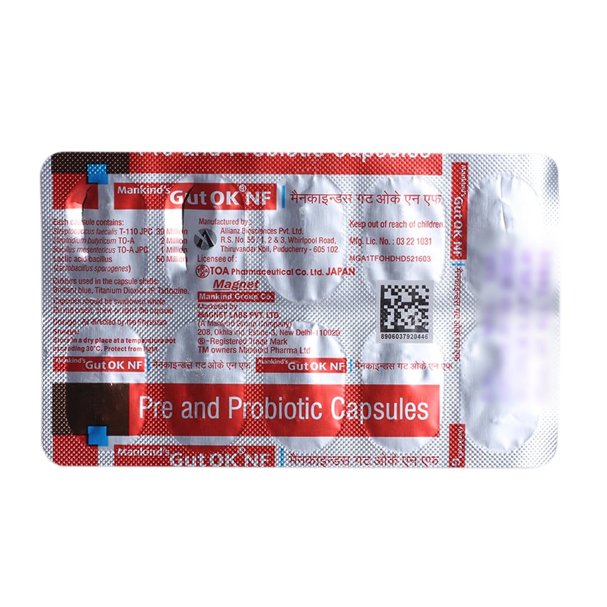 Gut OK NF Capsule 10's Price, Uses, Side Effects, Composition Apollo