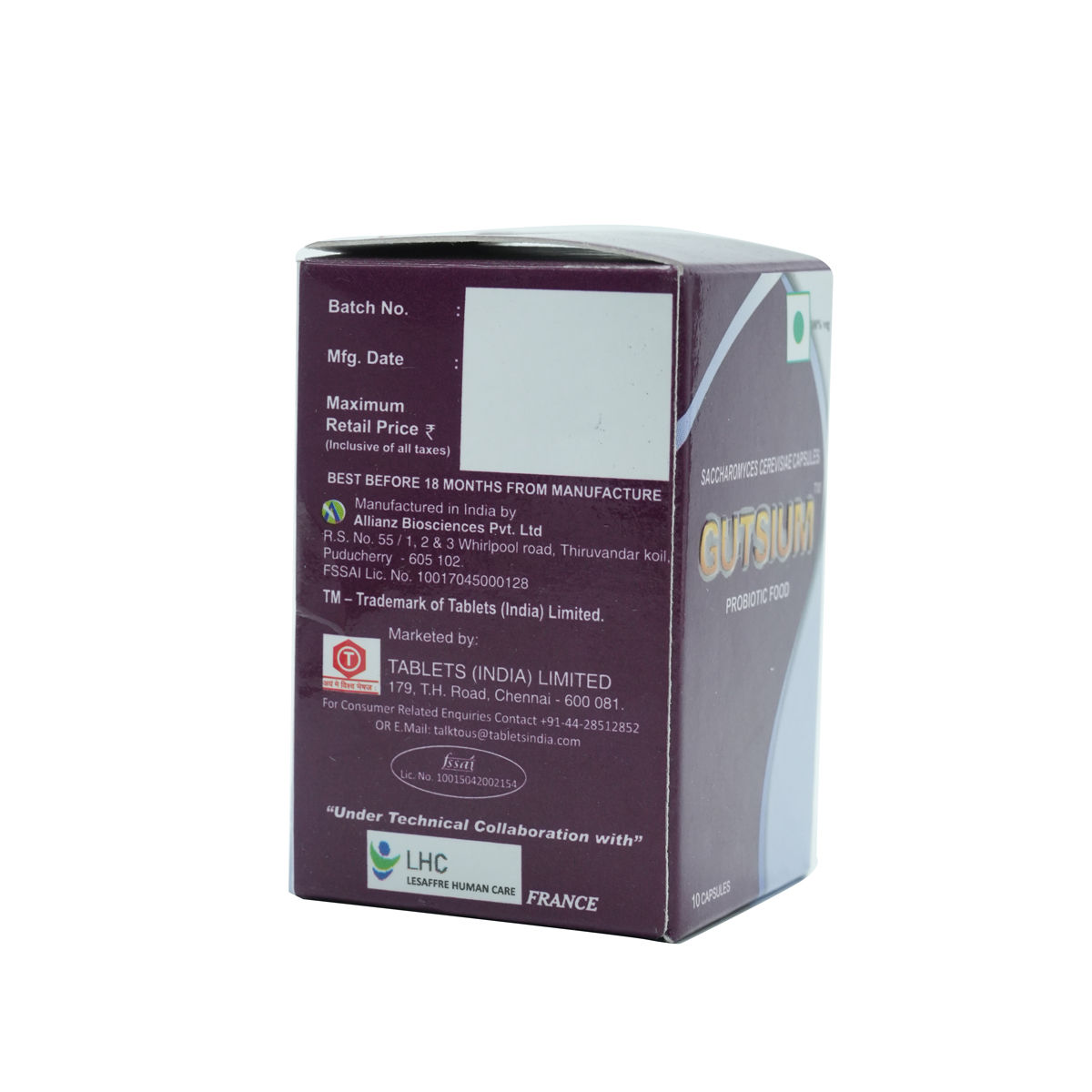 Gutsium Capsule 10's, Pack of 10 CAPSULES