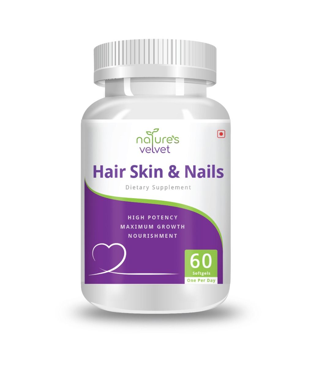 Nature's Velvet Hair Skin & Nails, 60 Softgels, Pack of 1 