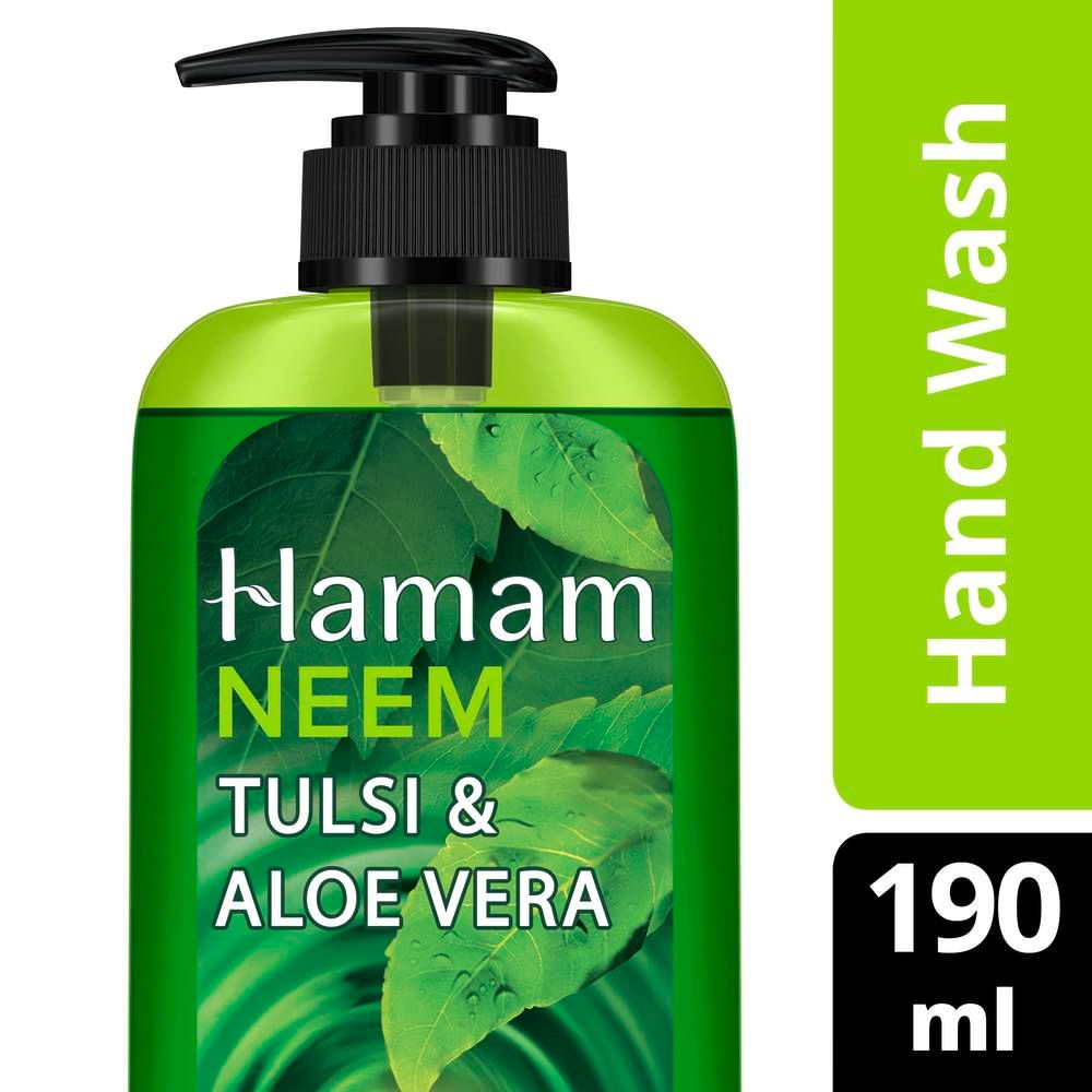 Buy Hamam Neem Tulsi & Aloe Vera Handwash, 190 ml Pump Bottle Online