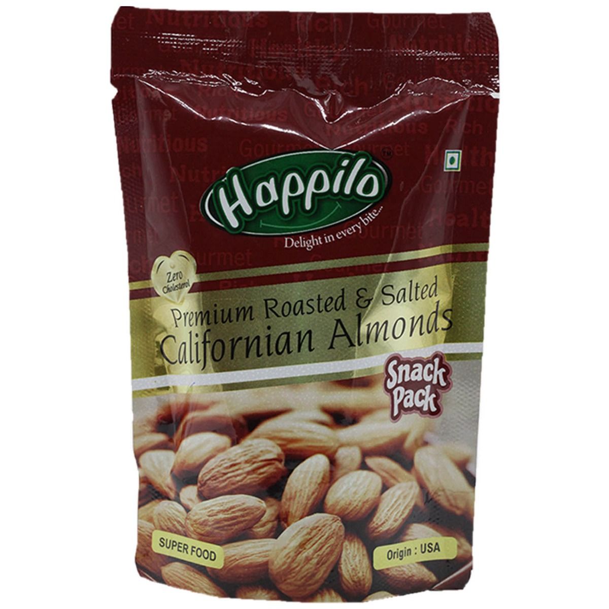 Happilo Premium Roasted Salted & Salted Californian Almonds, 200 gm, Pack of 1 
