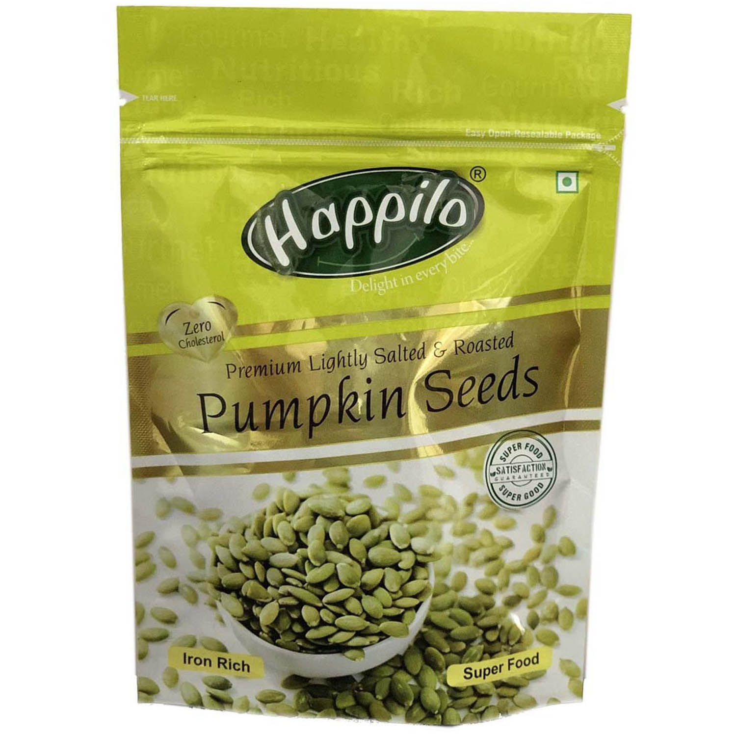 Buy Happilo Premium Lightly Salted & Roasted Pumpkin seeds, 200 gm Online