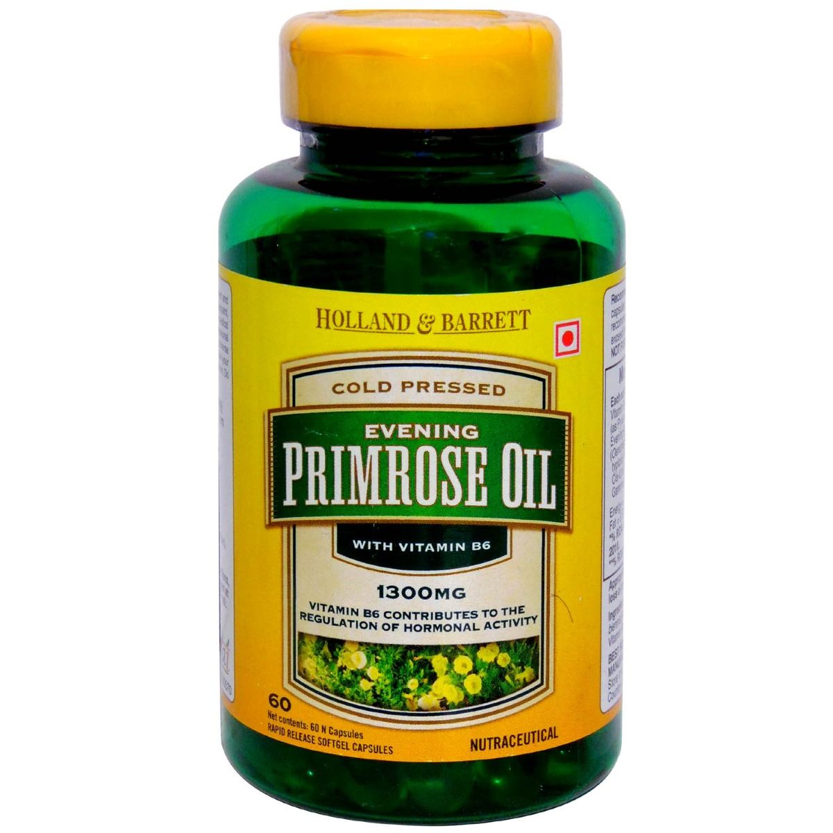 Buy Holland & Barrett Evening Primrose Oil With Vitamin B6 1300 mg, 60 Capsules Online