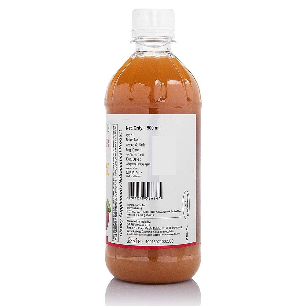 Healthvit Organic Apple Cider Vinegar, 500 ml, Pack of 1 