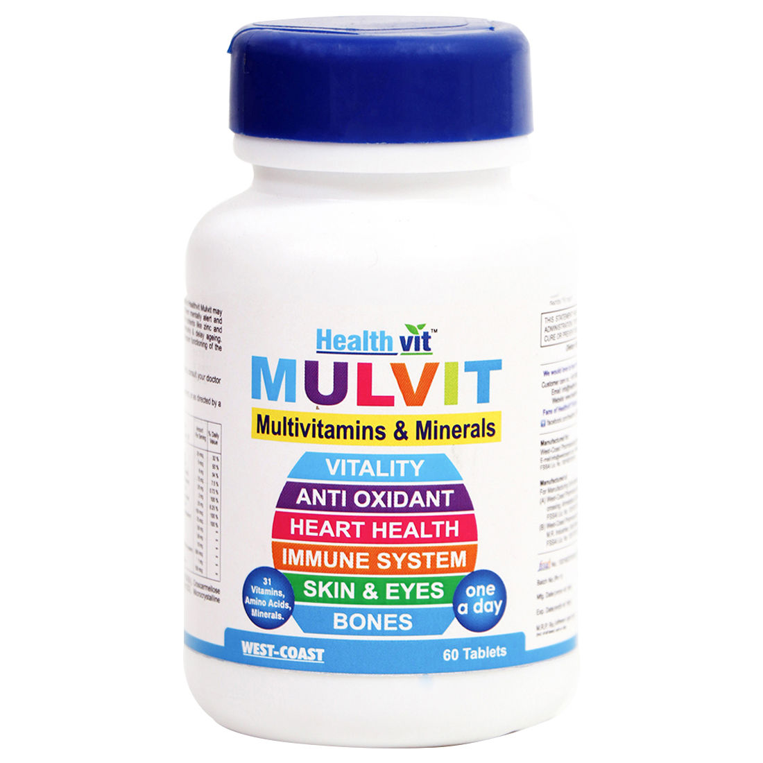 Buy Healthvit Mulvit Multivitamins & Minerals, 60 Tablets Online