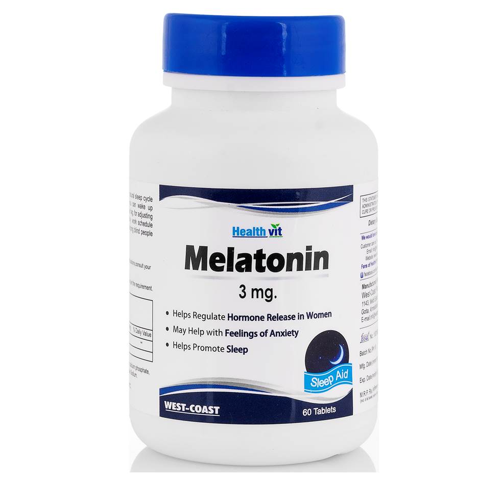 Healthvit Melatonin 3 mg, 60 Tablets, Pack of 1 