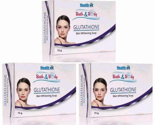 Buy Healthvit Bath & Body Glutathione Soap, 225 gm (3 x 75 gm) Online