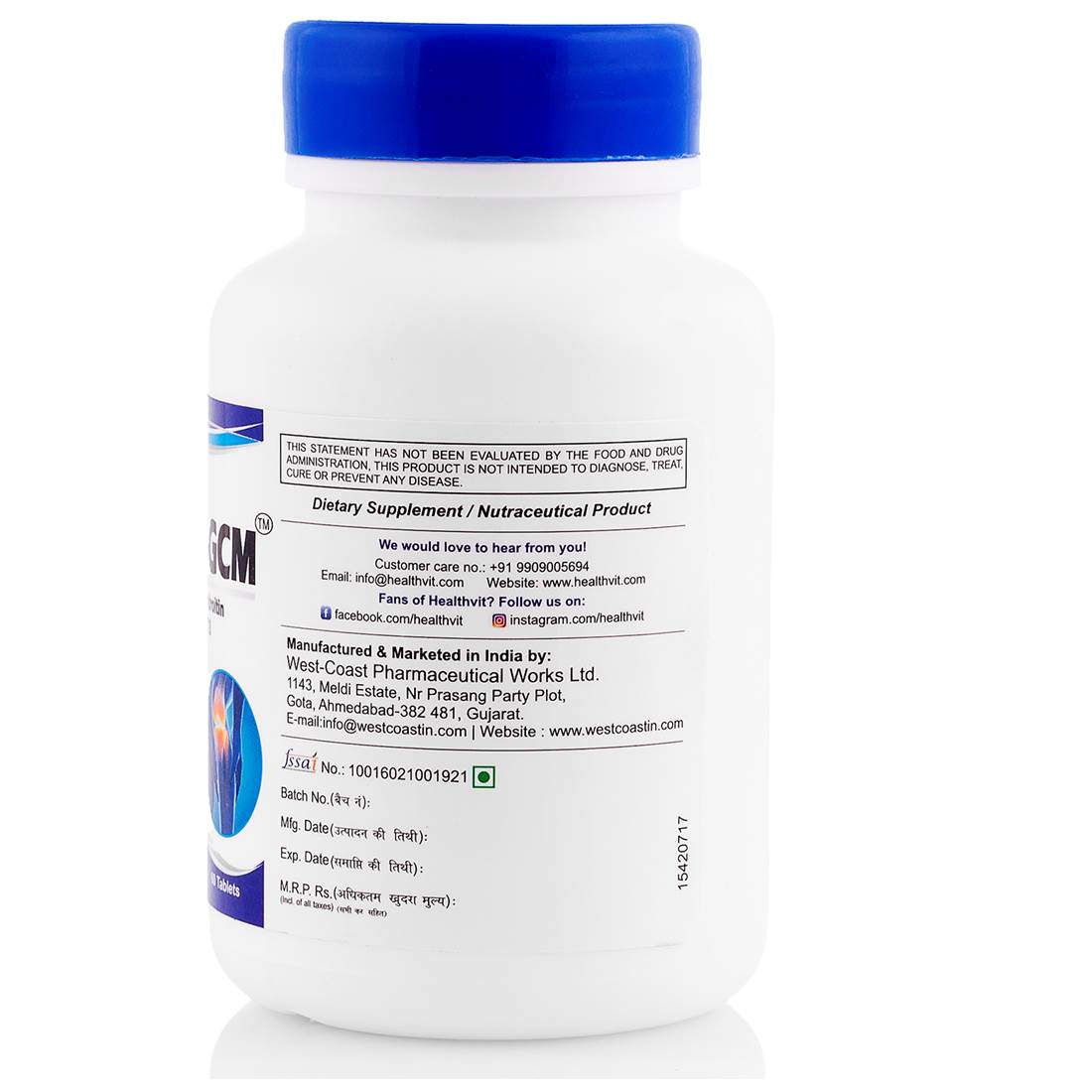 Healthvit Jointneed-GCM, 60 Tablets, Pack of 1 