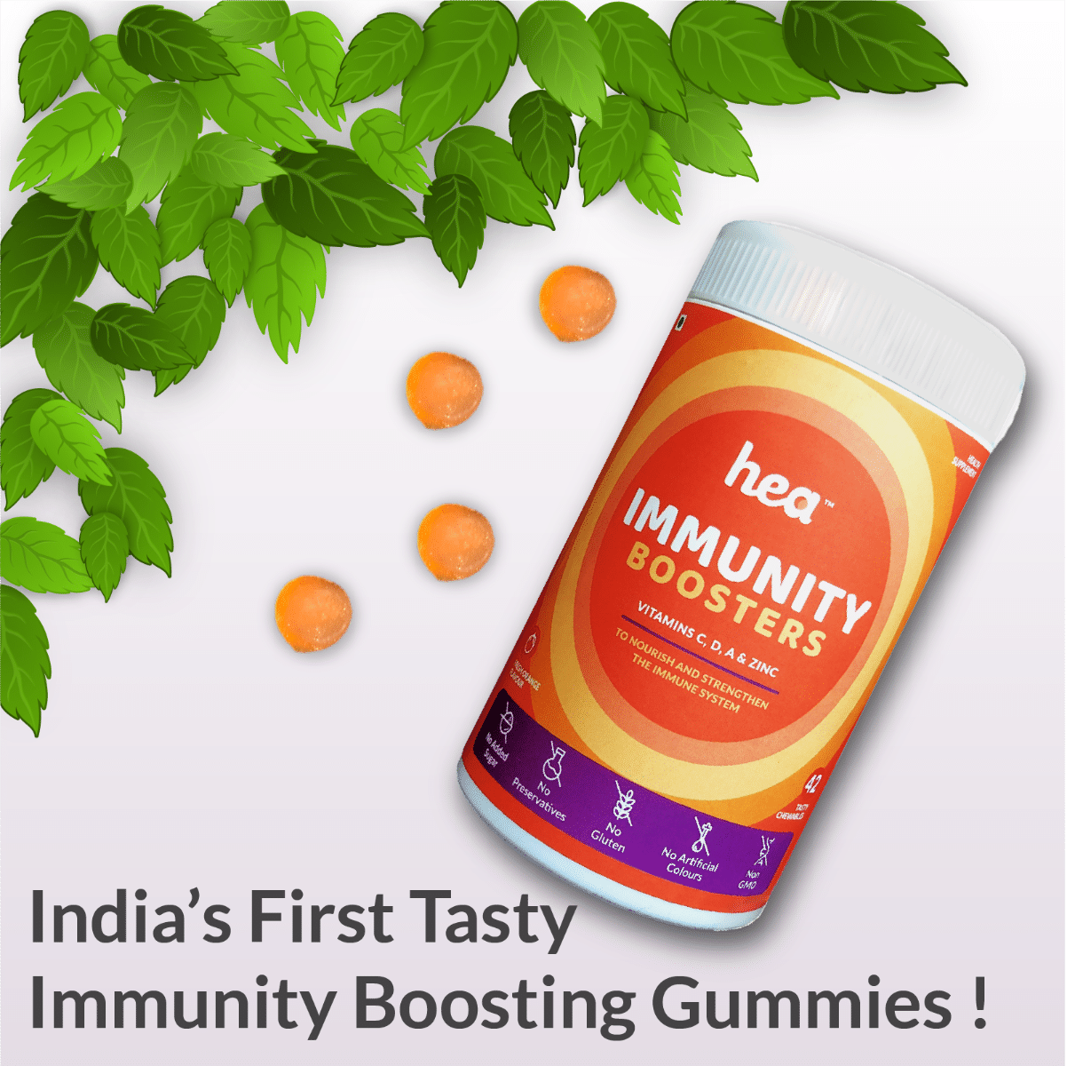 Hea Women Immunity Boosters, 42 Gummies, Pack of 1 